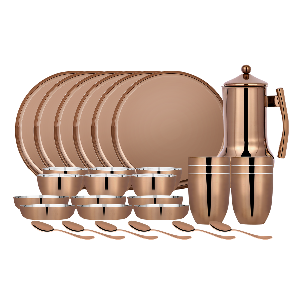 CROWN COLLECTION MAGNOLIA PVD DINNER SET (31 PCS)