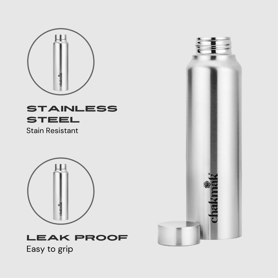 SPRING STAINLESS STEEL WATER BOTTLE 2PC SET