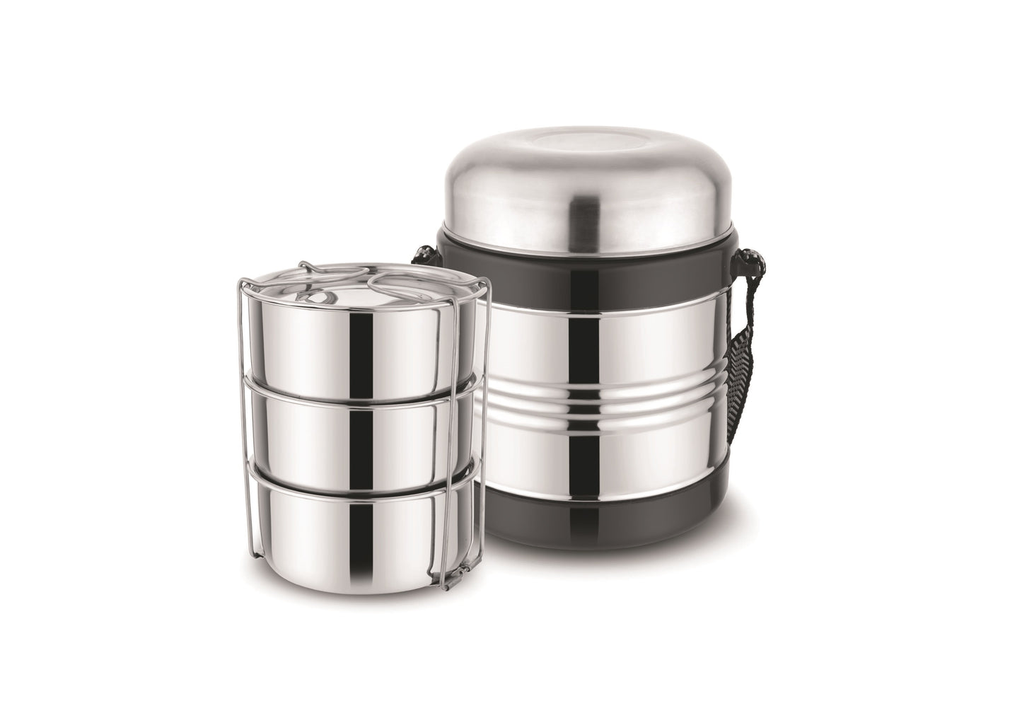ISOLERA PUF INSULATED TIFFIN I30 - STAINLESS STEEL LEAK-PROOF LUNCH BOX - 3 CONTAINERS