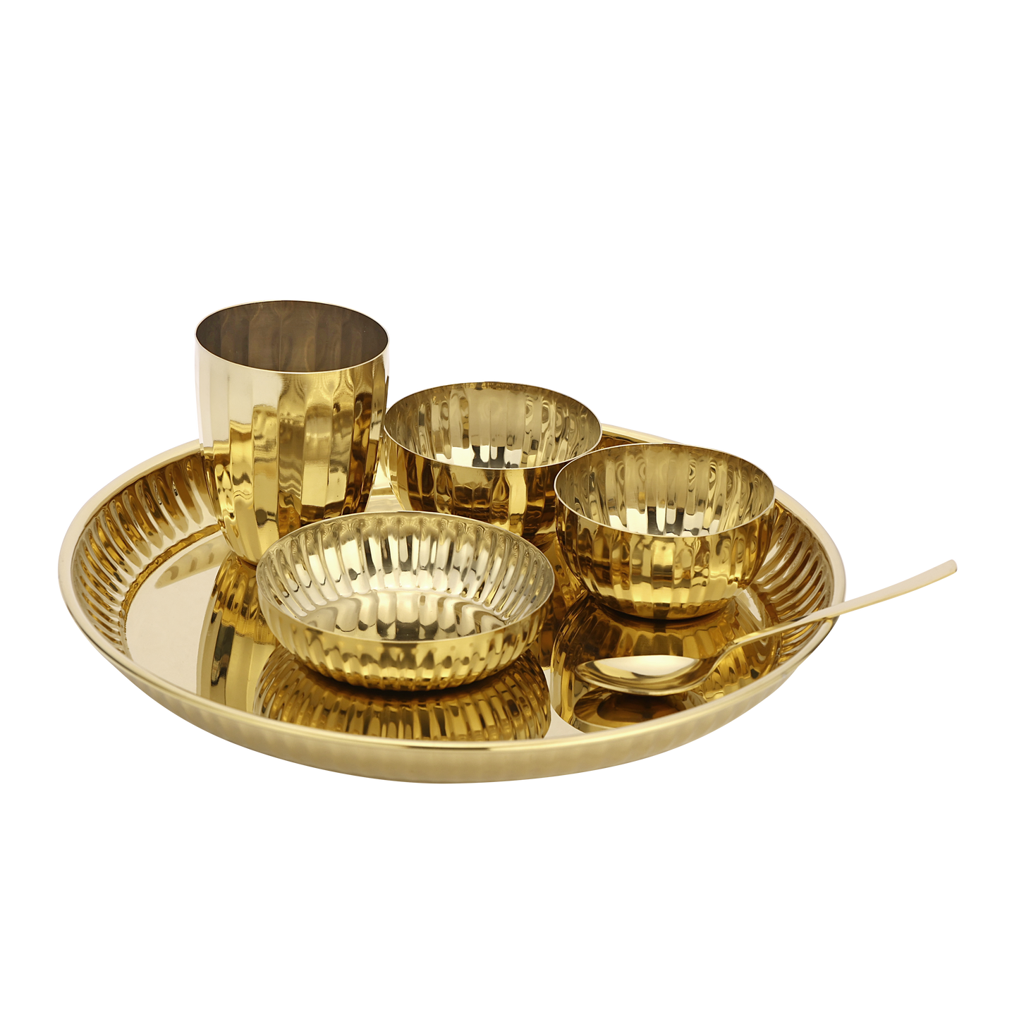 CROWN VERVE THALI GOLD PVD SET 6 PCS