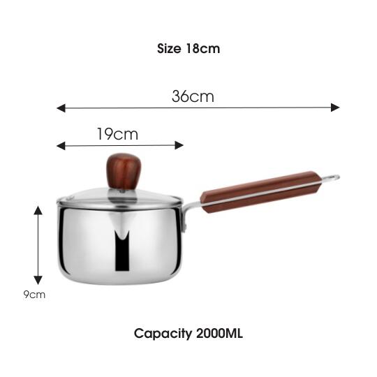 IROKO TRIPLY SAUCEPAN WITH GLASS LID