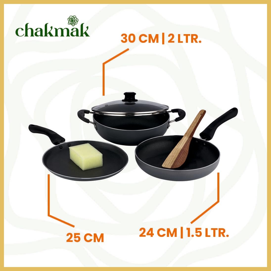 NON-STICK 4 PIECE COOKWARE SET