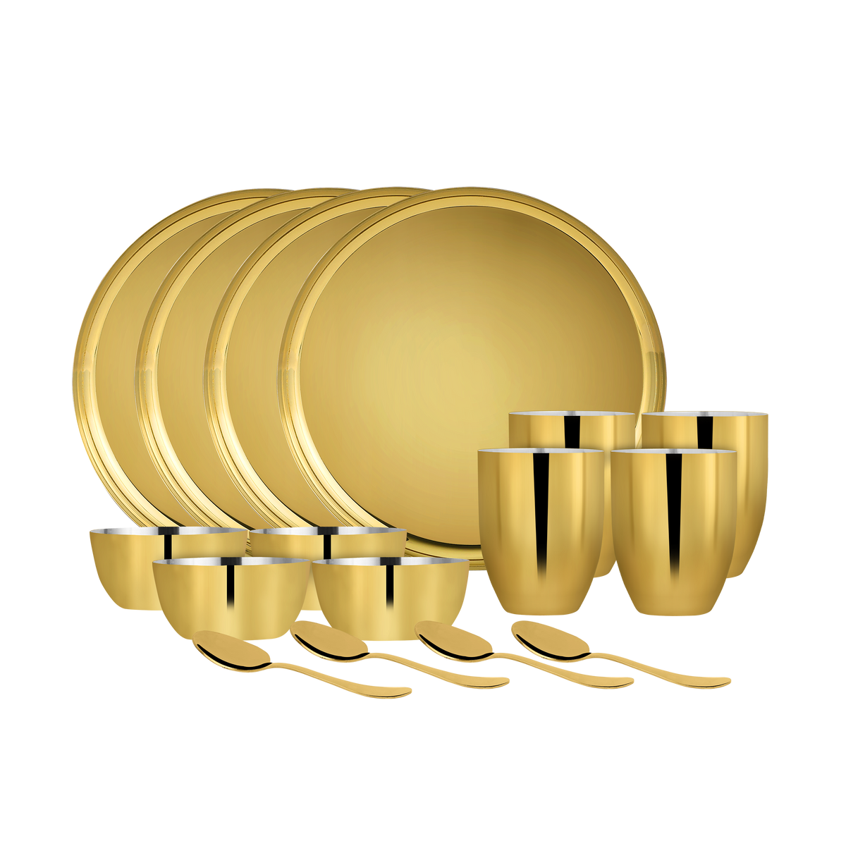 CROWN COLLECTION MAGNOLIA PVD DINNER SET (16 PCS)
