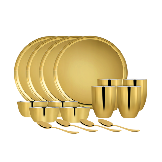 CROWN COLLECTION MAGNOLIA PVD DINNER SET (16 PCS)