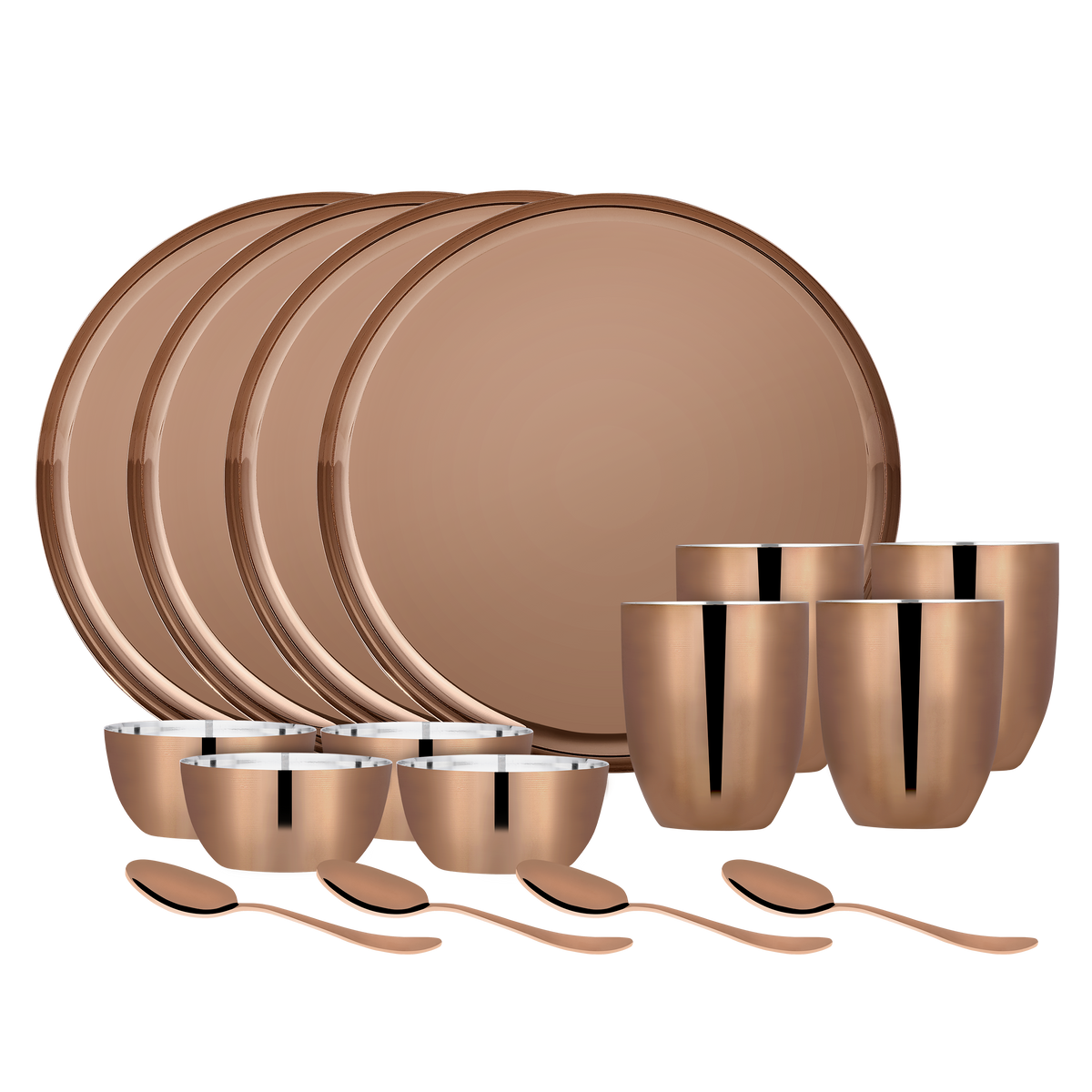 CROWN COLLECTION MAGNOLIA PVD DINNER SET (16 PCS)