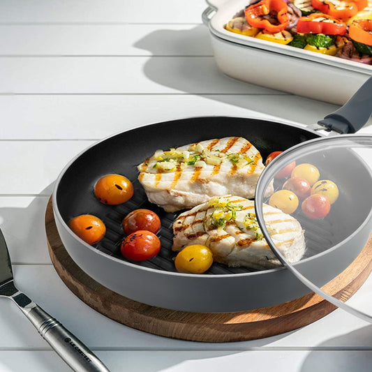 NON-STICK INDUCTION GRILL FRYING PAN