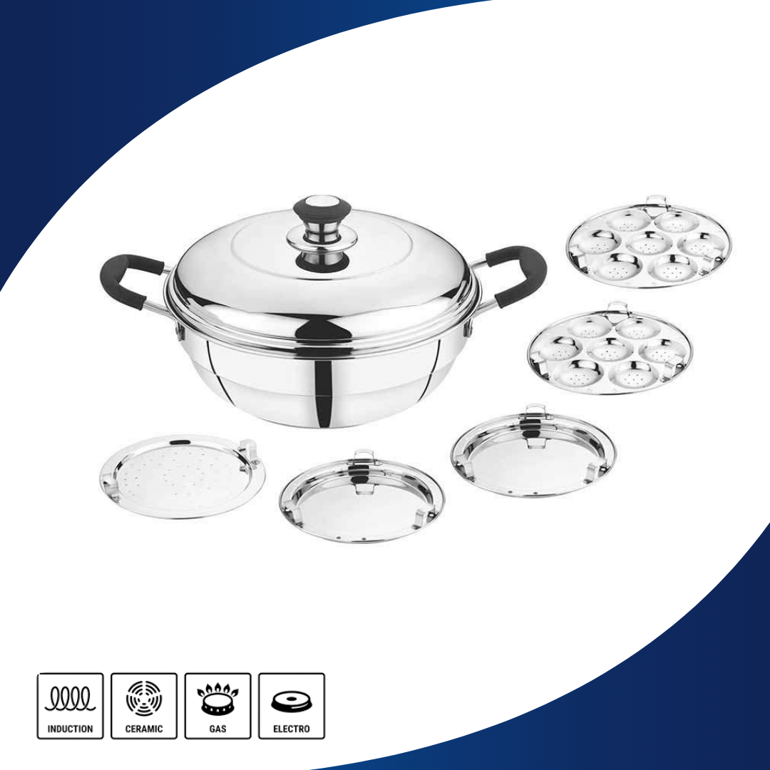 MULTI KADHAI INDUCTION 5PLATE 7PCS