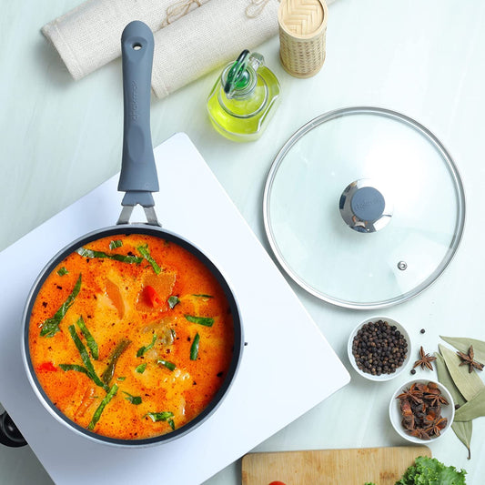 NON STICK FRYING PAN WITH GLASS LID