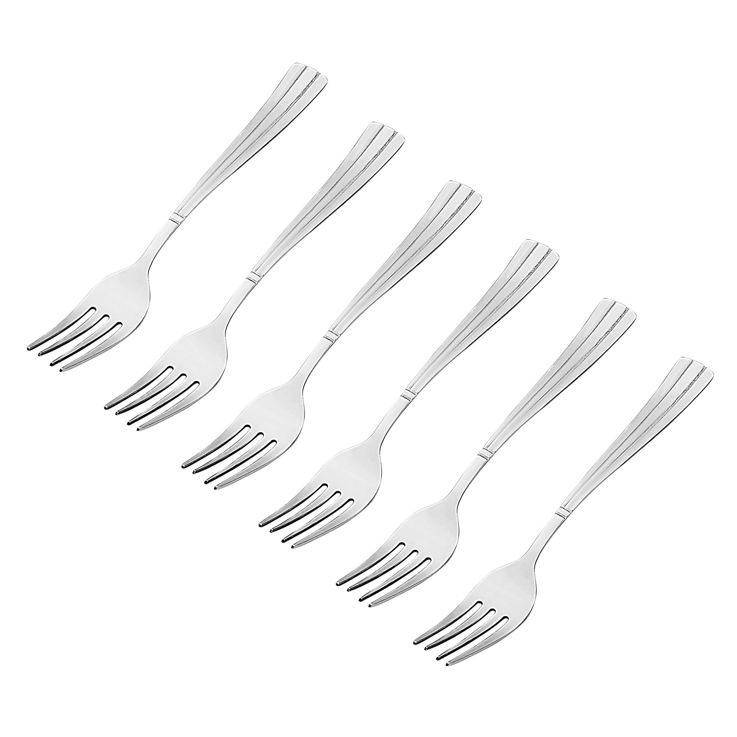 RAINBOW SPOONS AND FORKS - 6 PIECE SET