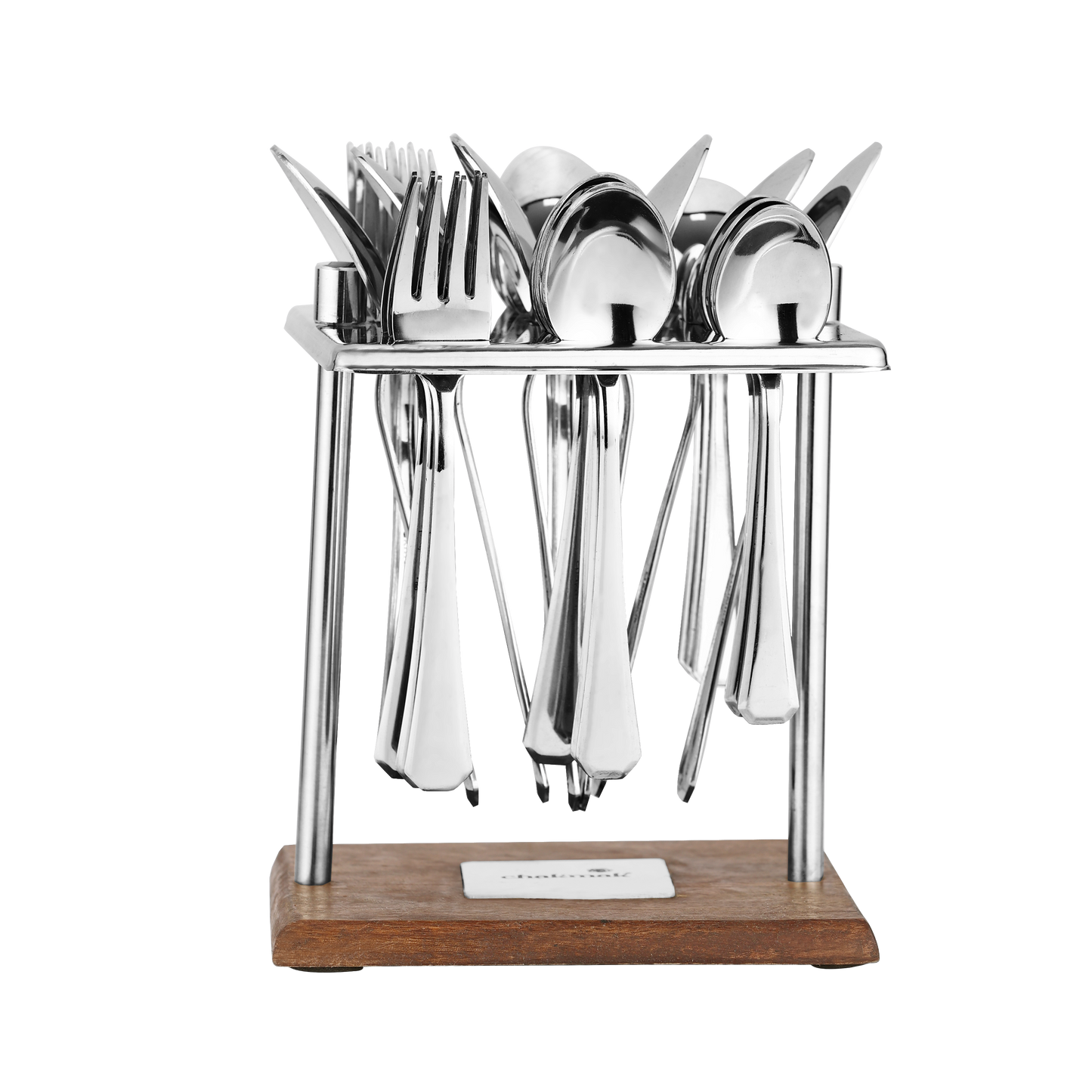 GREENWOOD PENTA CUTLERY SET SQUARE STAND 25PCS