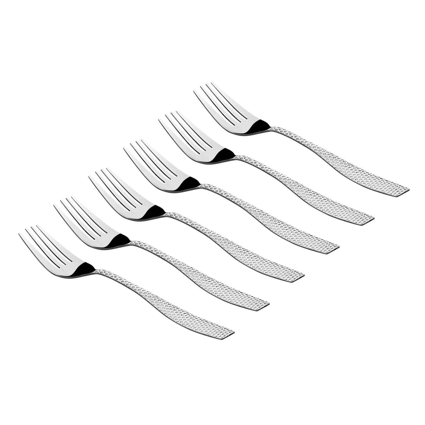 FLORIDA HAMMERED SPOONS AND FORKS - 6 PIECE SET