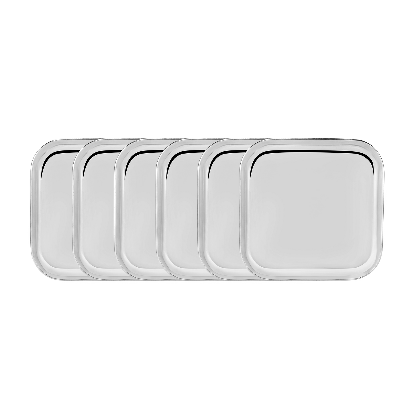 SQUARE SNACK PLATE - 4 PIECE SET