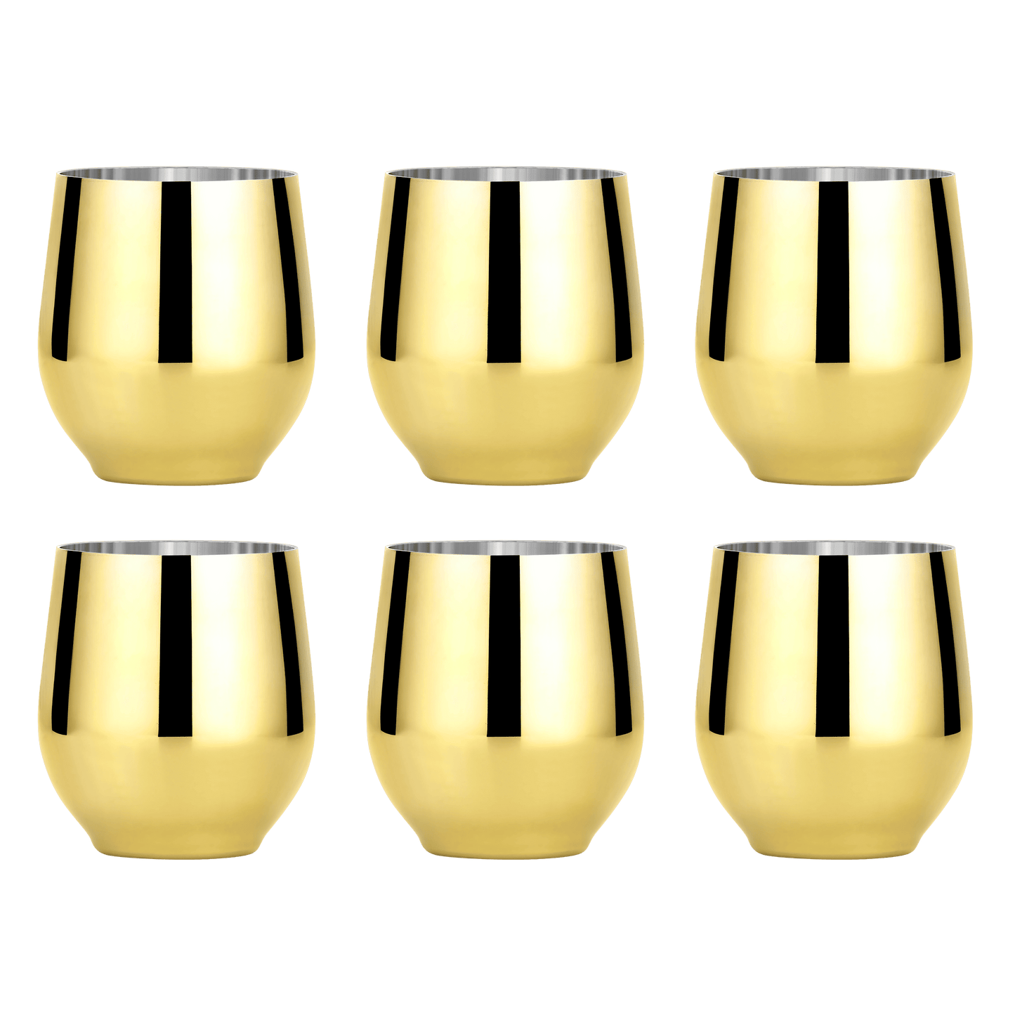 AMELIA GOLD PVD COATING GLASS 6PCS SET