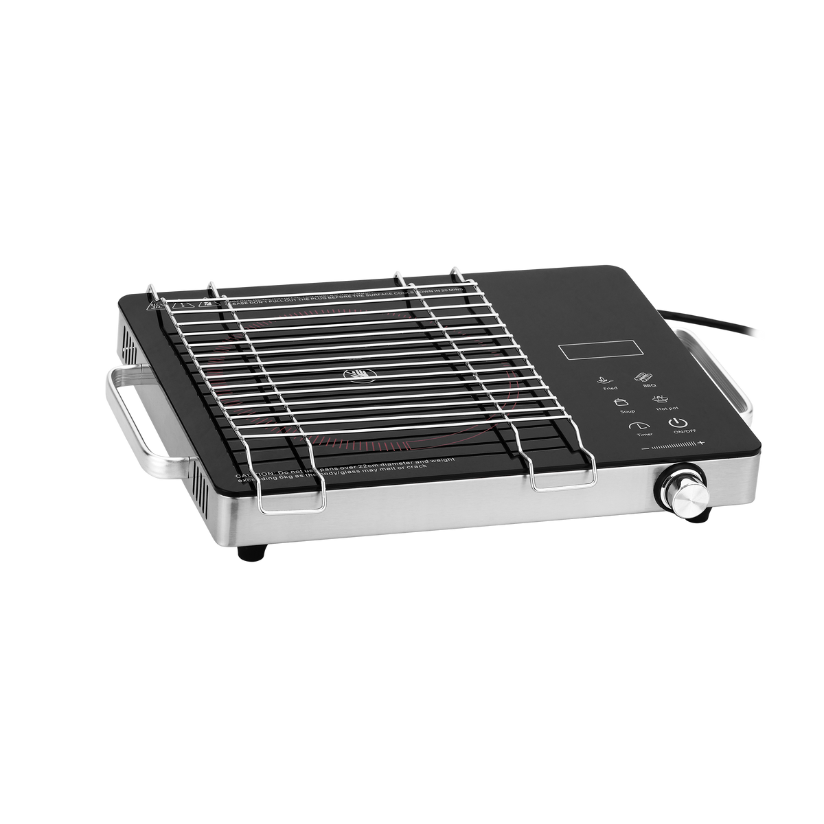 Chakmak Lava 1.0 Infrared Cooktop (2200 Watts) – Works with All Flat-Bottom Metal Cookware – Touch Controls & Adjustable Power
