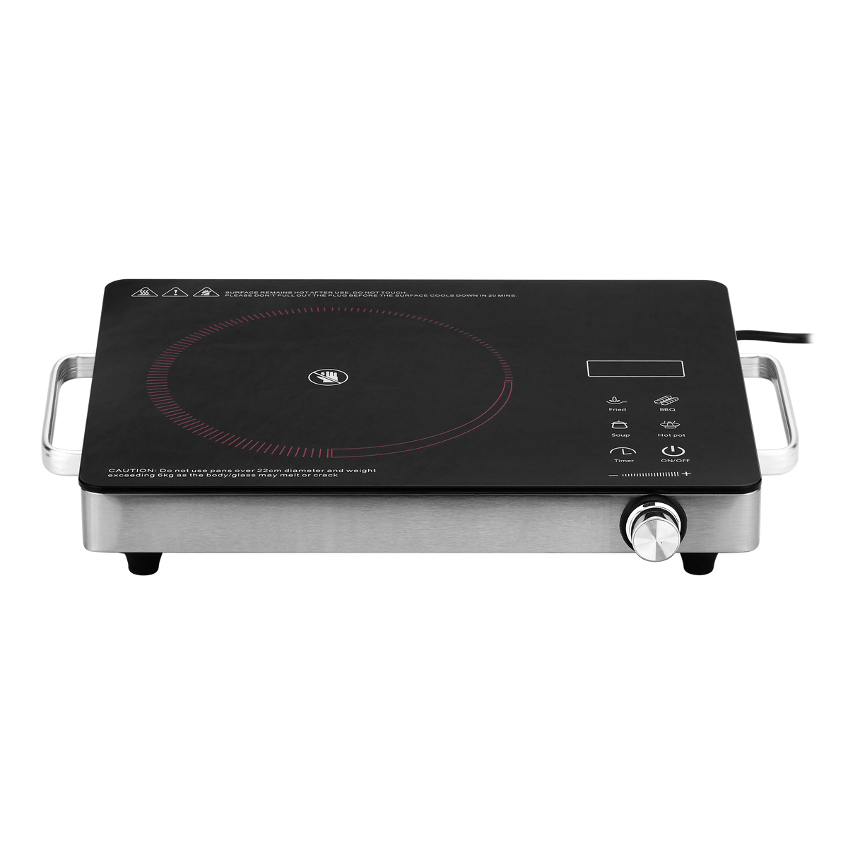 Chakmak Lava 1.0 Infrared Cooktop (2200 Watts) – Works with All Flat-Bottom Metal Cookware – Touch Controls & Adjustable Power
