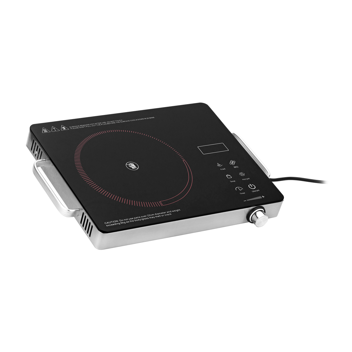 Chakmak Lava 1.0 Infrared Cooktop (2200 Watts) – Works with All Flat-Bottom Metal Cookware – Touch Controls & Adjustable Power