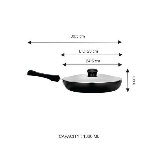 HARD ANODIZED FRYPAN WITH LID