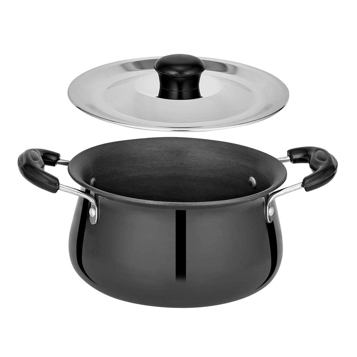 HARD ANODIZED BIRYANI POT WITH LID