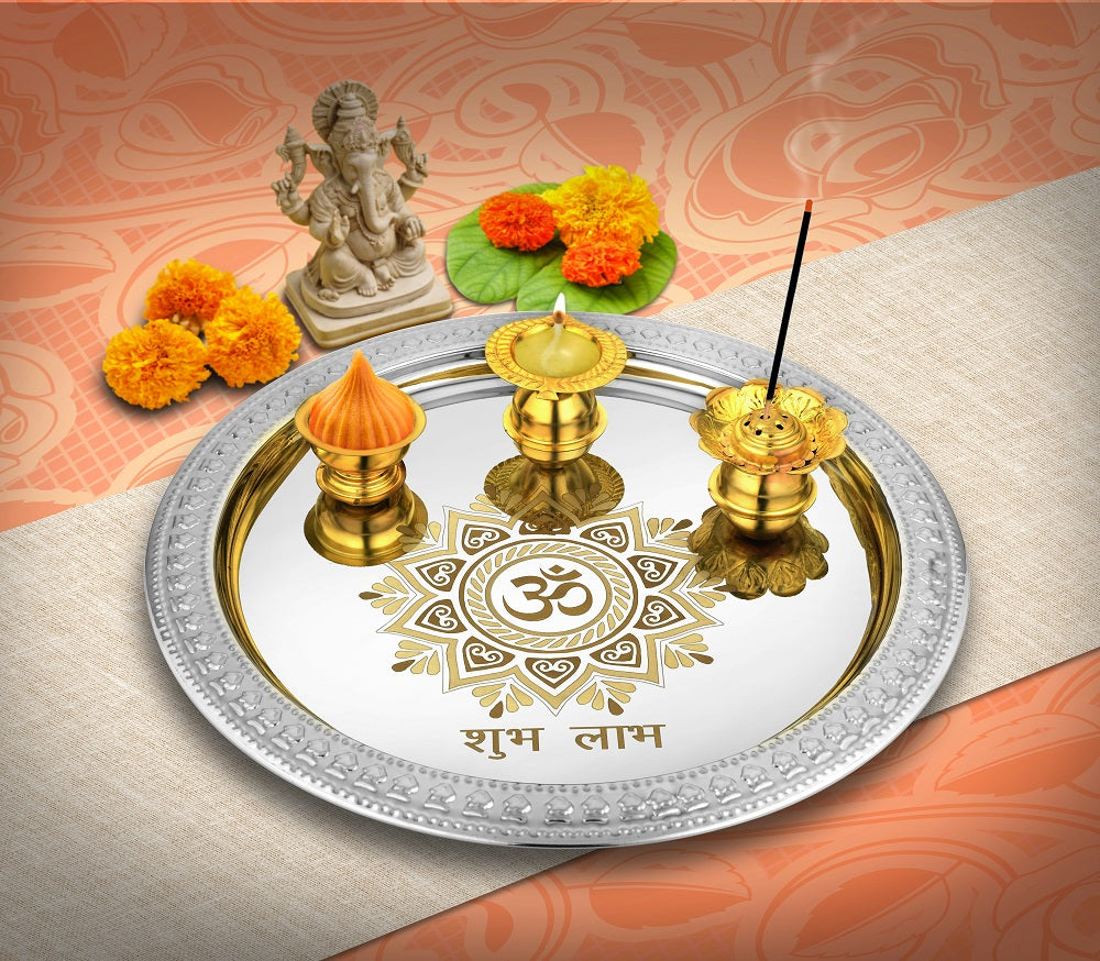 SWASTIK POOJA THALI (BIG)