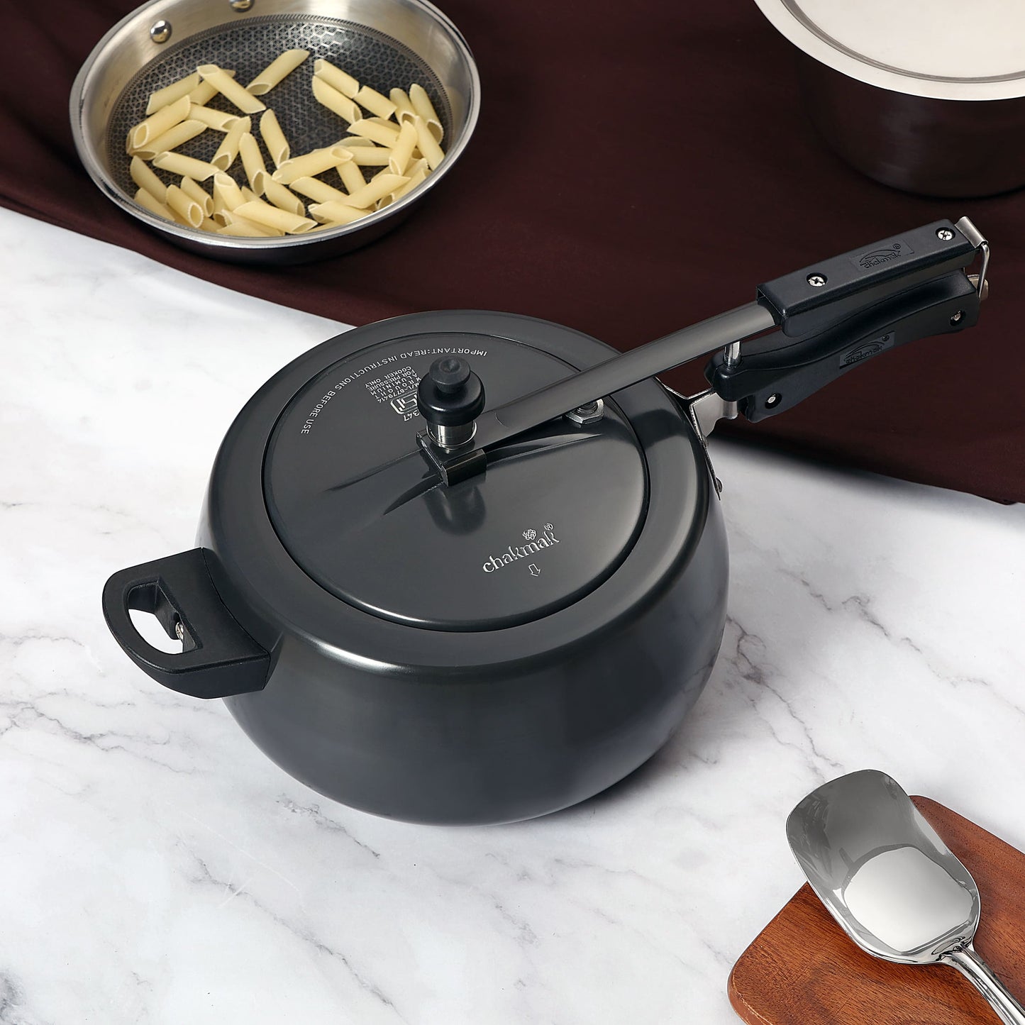 ACTIVA APPLE HARD ANODIZED PRESSURE COOKER INDUCTION BOTTOM