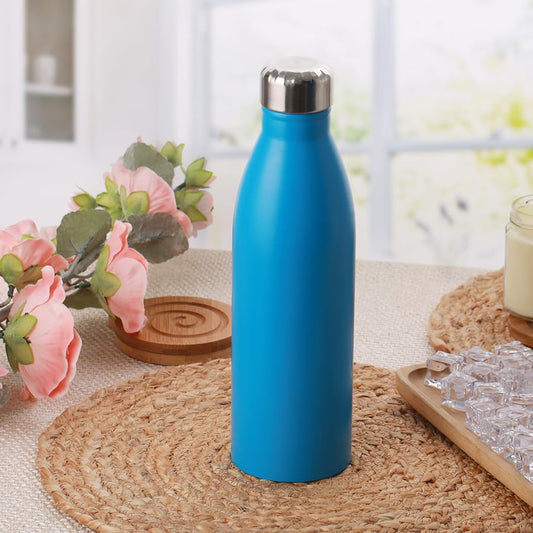 PURE STAINLESS STEEL FRIDGE WATER BOTTLE - BLUE