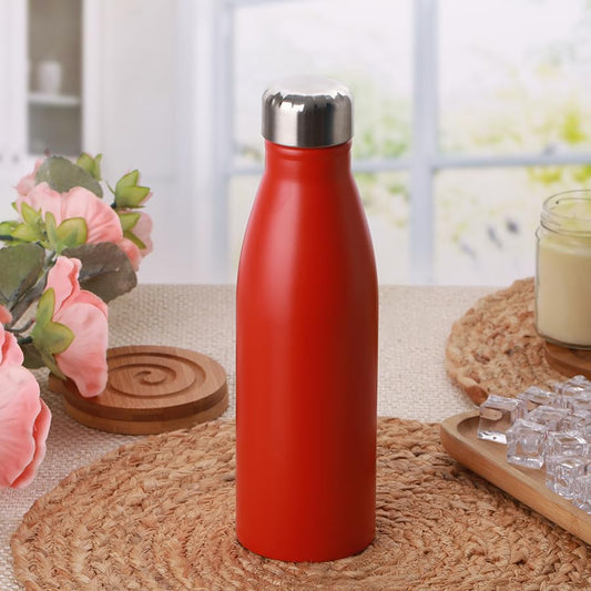 PURE STAINLESS STEEL FRIDGE WATER BOTTLE - RED