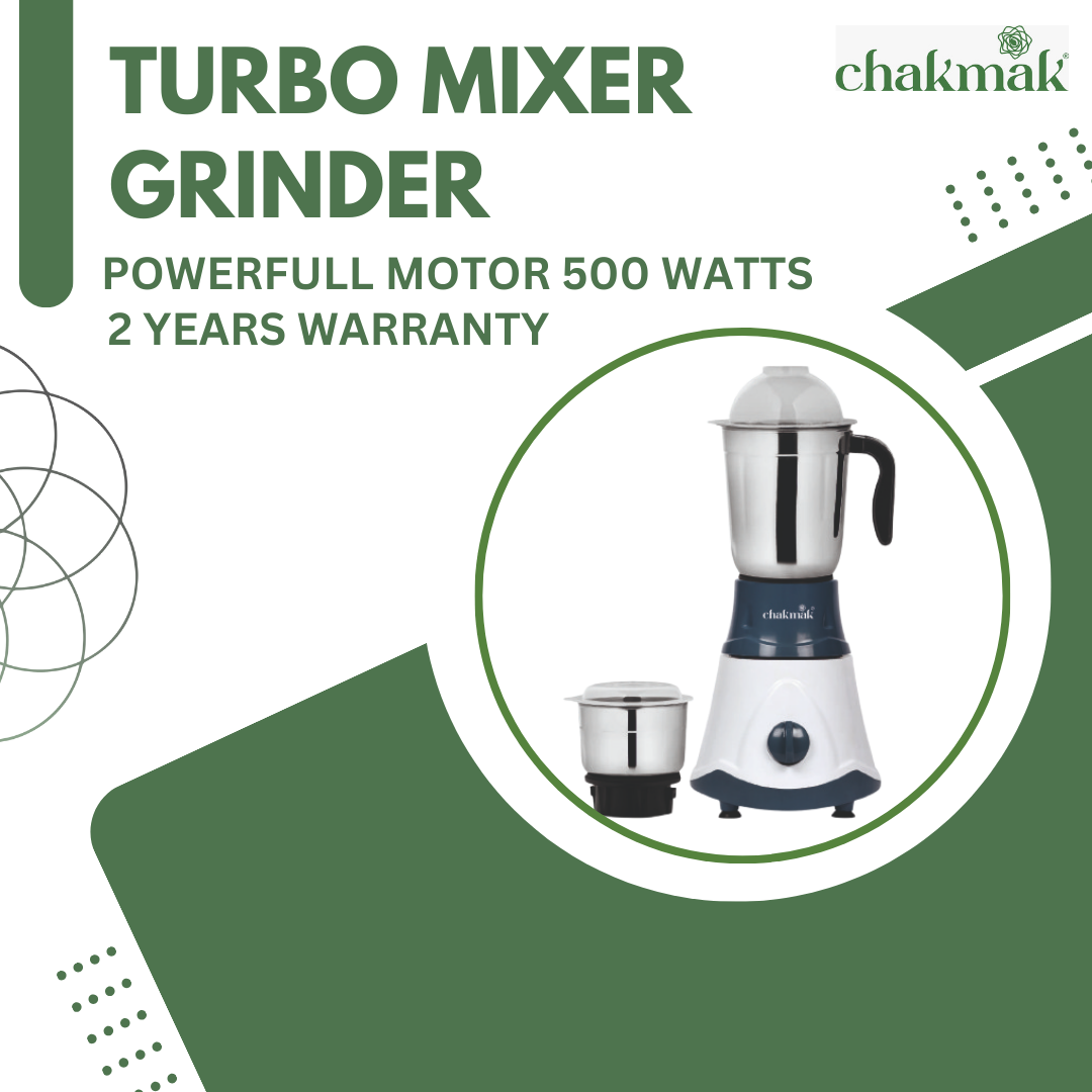 TURBO MIXER GRINDER 500W WITH 2 JAR