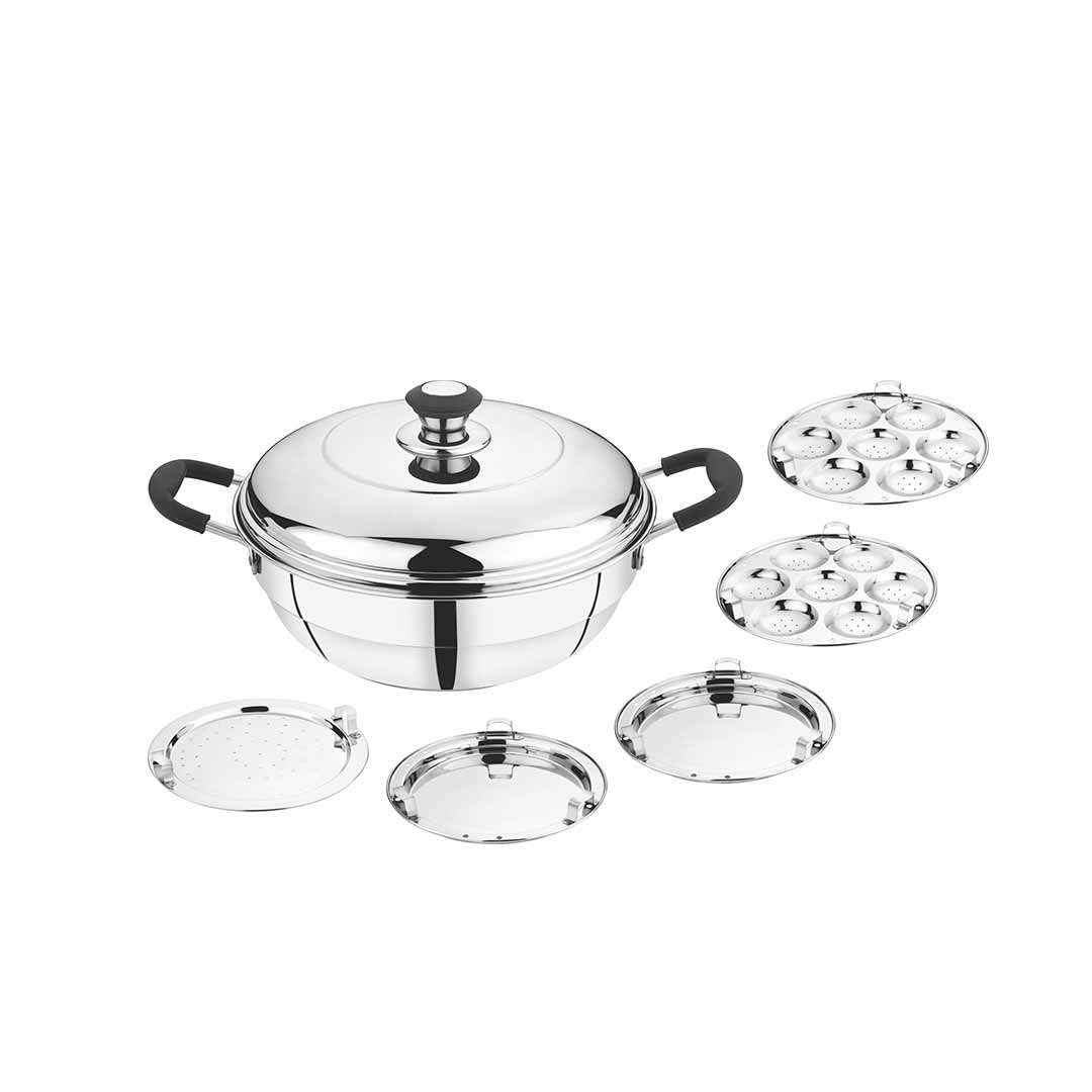 MULTI KADHAI INDUCTION 5PLATE 7PCS