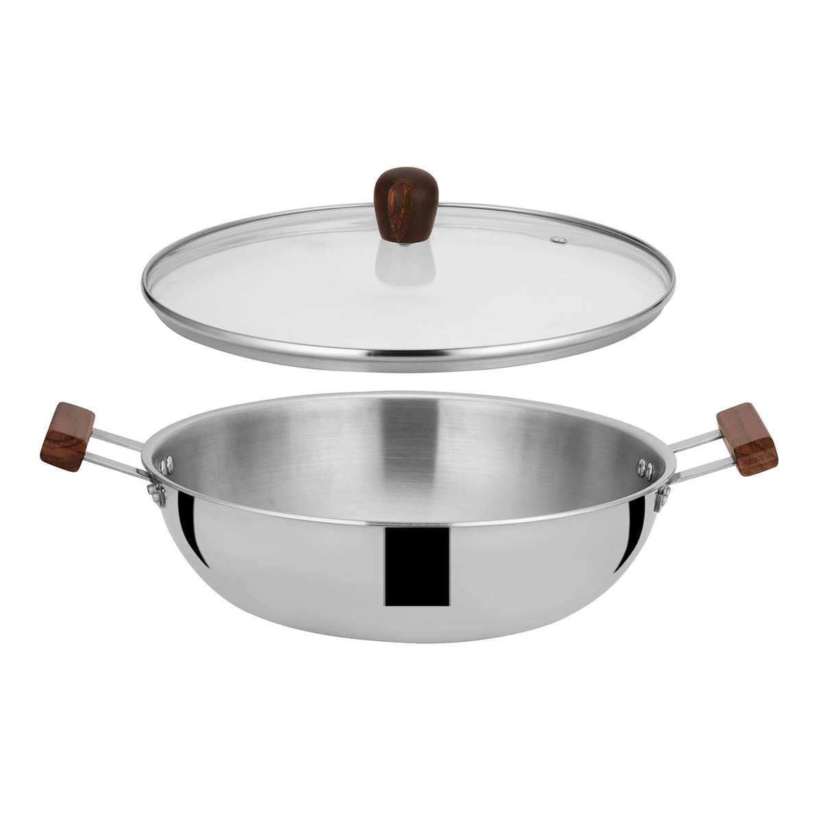 IROKO TRIPLY KADHAI WITH GLASS LID
