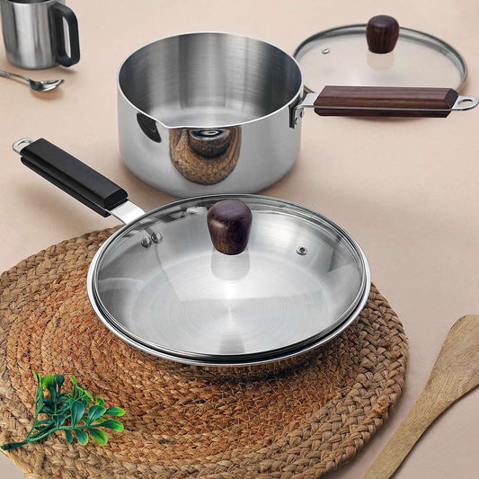 IROKO TRIPLY SAUCEPAN WITH GLASS LID