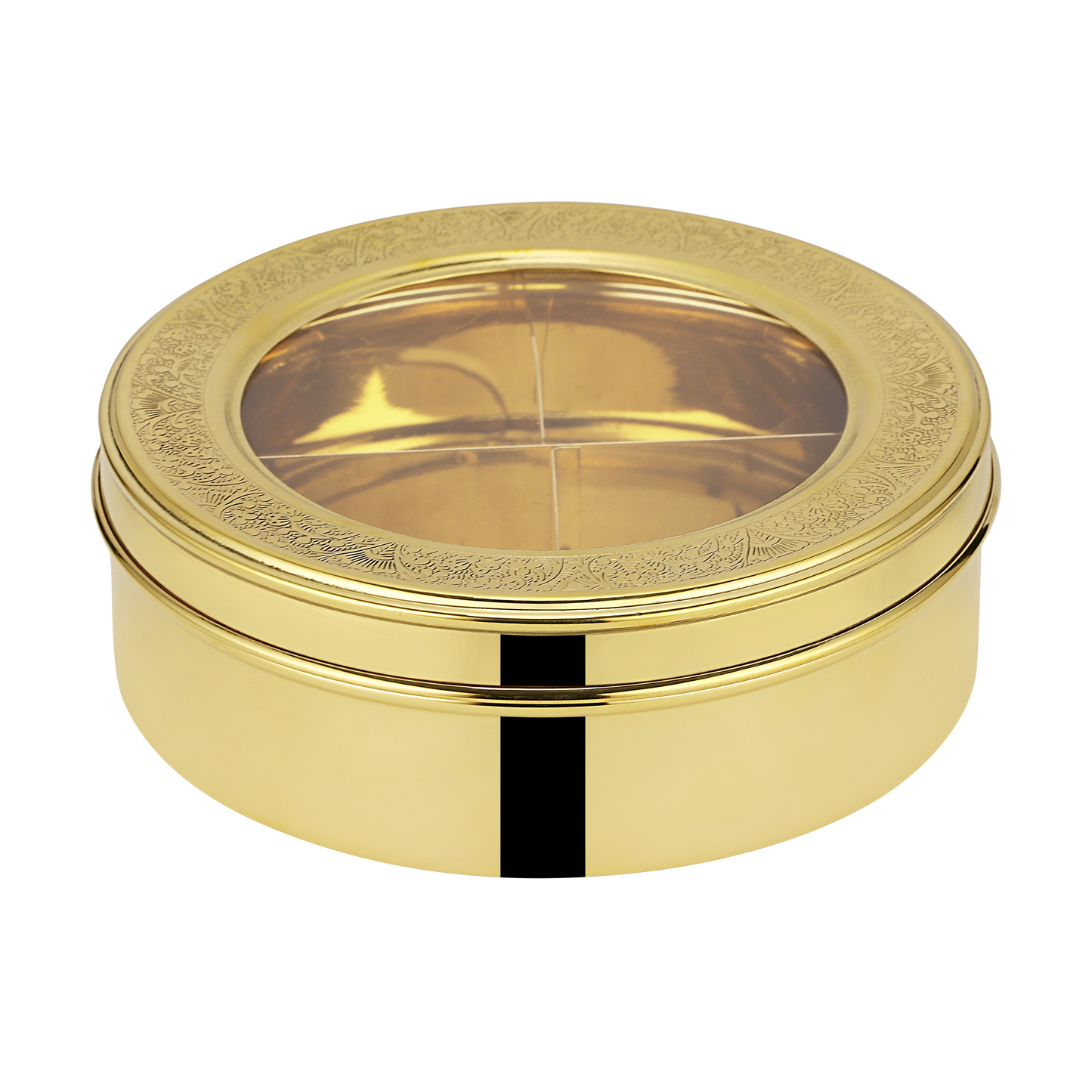 CROWN COLLECTION PURE BRASS DRYFRUIT BOX