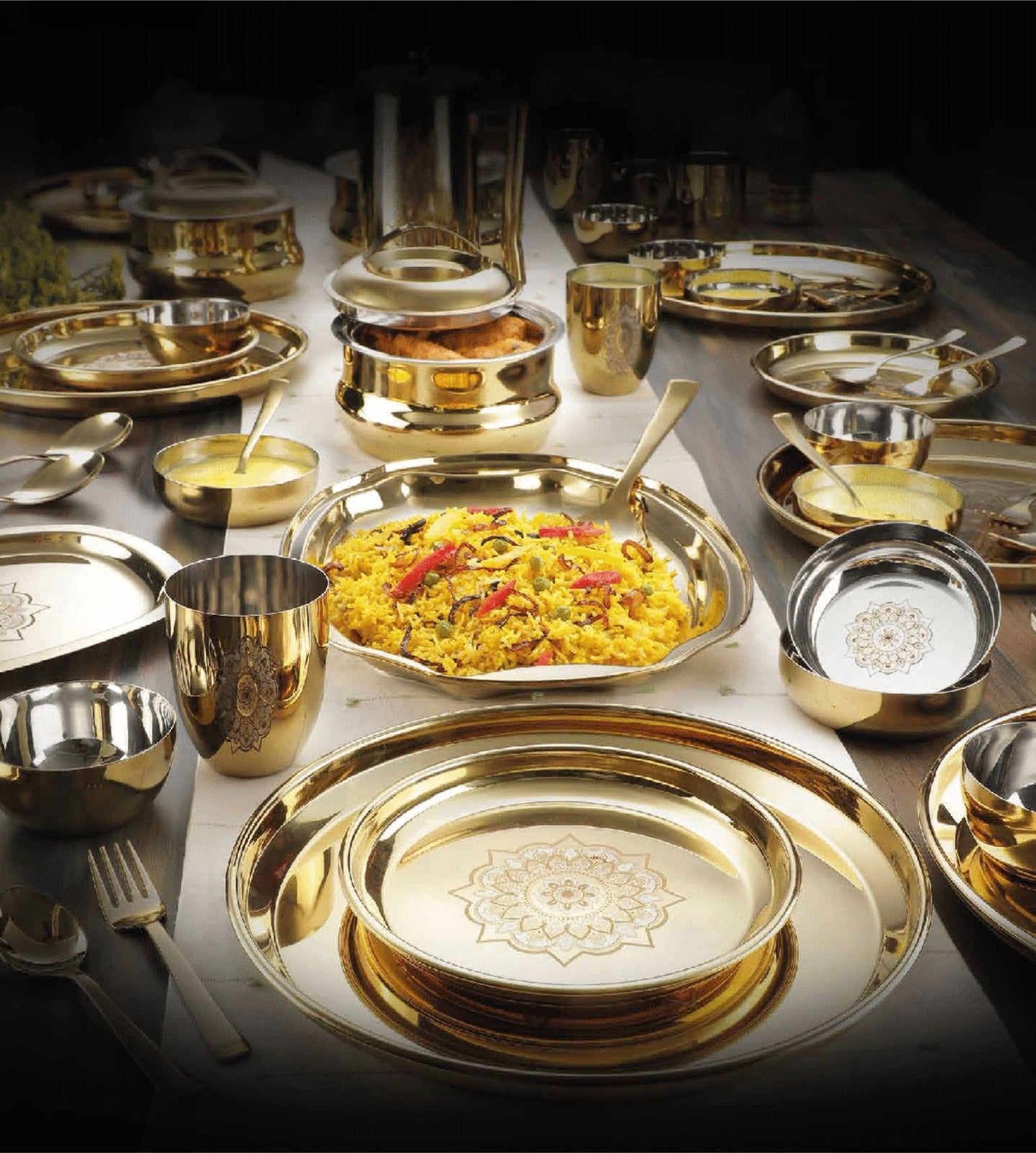 CROWN COLLECTION DINNER SET 64 PC