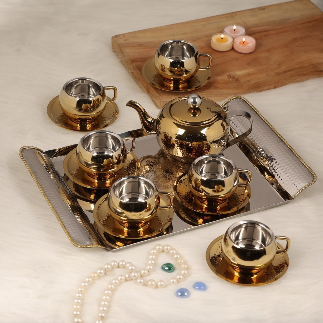 PVD COATED TEA SET